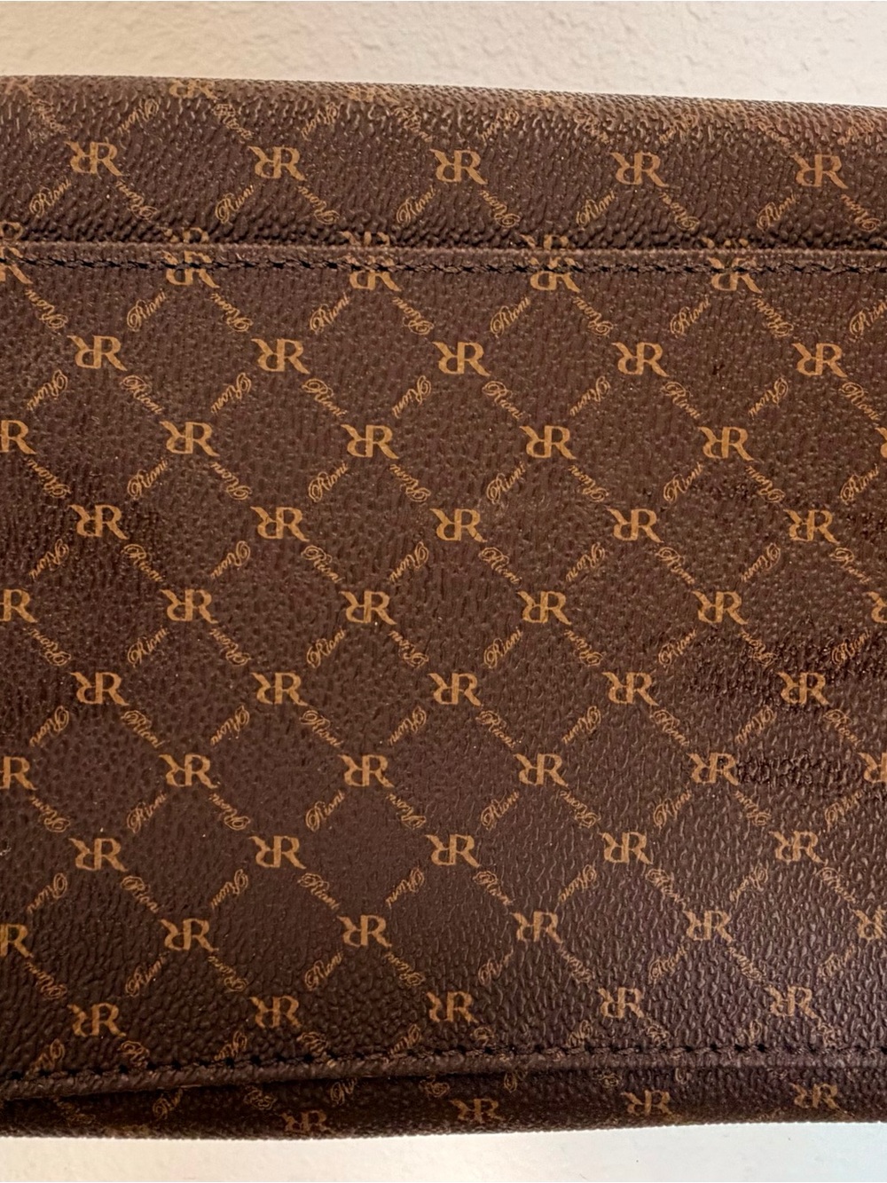 Rioni Moda Italia Signature Monogram Coated Canvas Dome Satchel Bag, Preppy - Picture 5 of 16